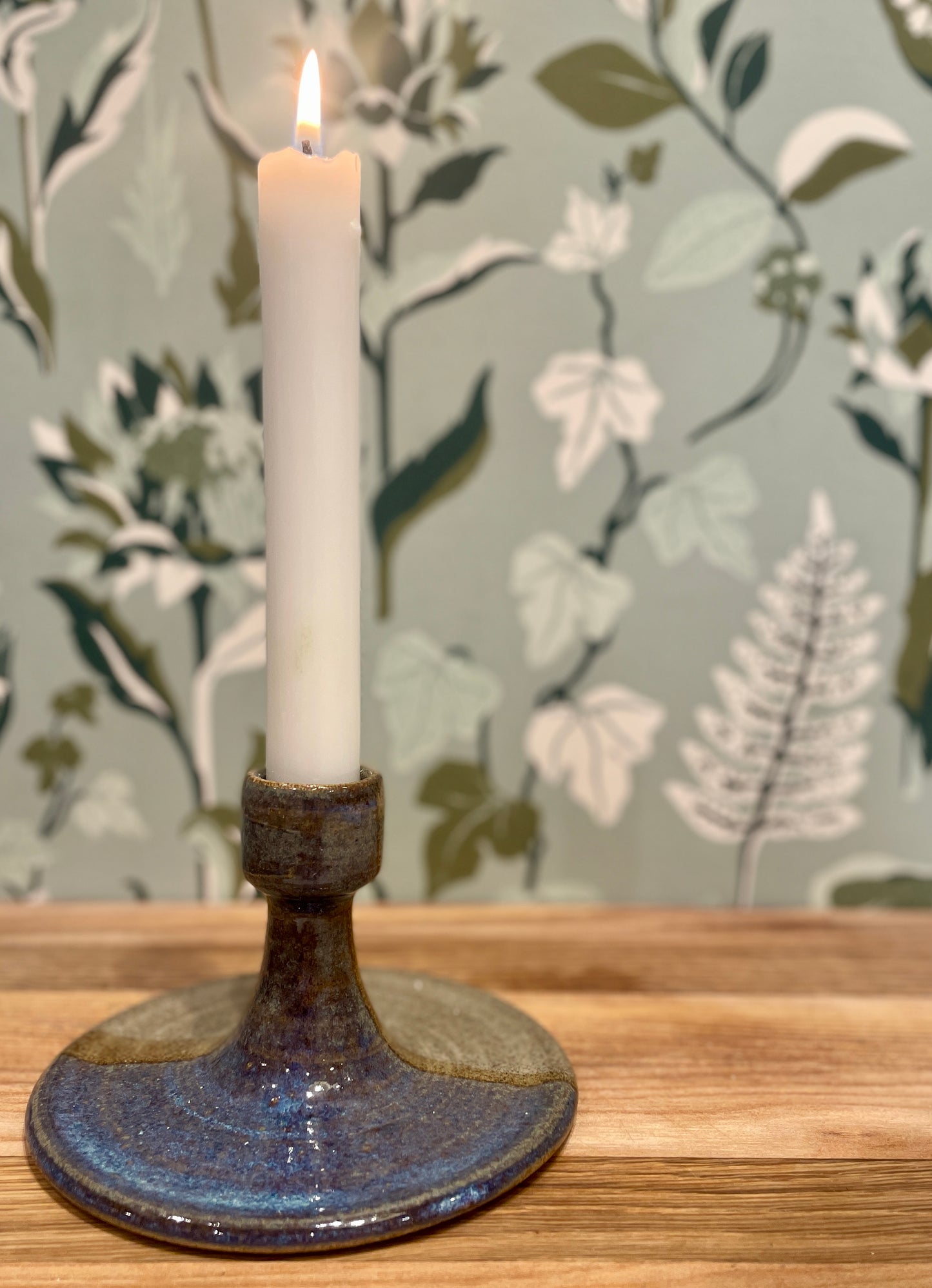 Ljusstake Plan Fot - Blå/Transparent